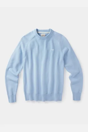 Aubin Blue Leverton Cotton Crew 100% Organic Cotton Jumper M