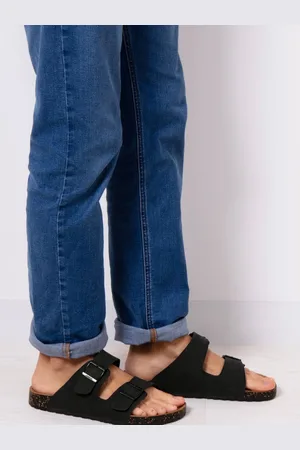 Totes Black Mens Double Buckle Sandals AU 9 (EU 43)