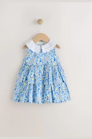 Next Baby Frill Collar Tiered 100% Cotton Dress (0mths-2yrs) 12