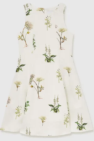 Reiss Elise 4-9 yrs NYBG Linen Floral Flared Dress 8