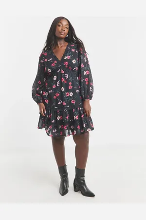 Simply Be Georgette Lace Trim Skater Dress AU 24
