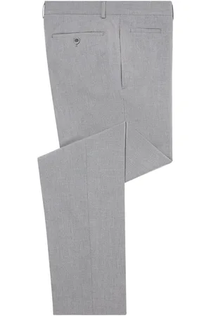 Remus Grey Tapered Leg Stretch Formal Trousers 38