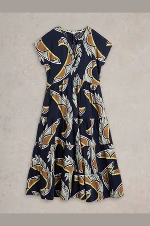 White Stuff 100% Cotton Tabitha Jersey Midi Dress AU 14