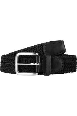 JACK & JONES Black Woven Belt medium