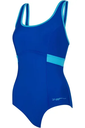 Zoggs Blue Dakota Crossback Swimsuit AU 16