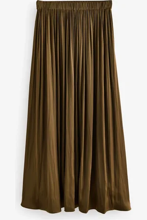 Next Pleated Satin Maxi Skirt AU 12 Petite
