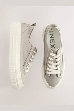 Next Taupe Forever Comfort Canvas Chunky Baseball Lace Up Trainers AU 8.5 (EU 40)