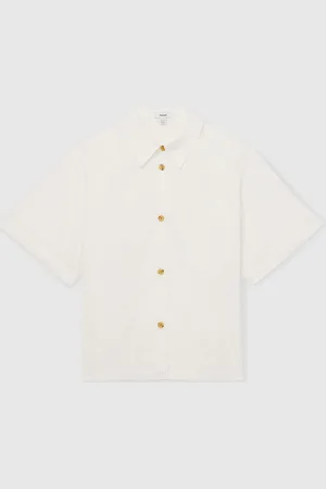 Reiss Jordan Cotton Short-Sleeve Shirt AU 4