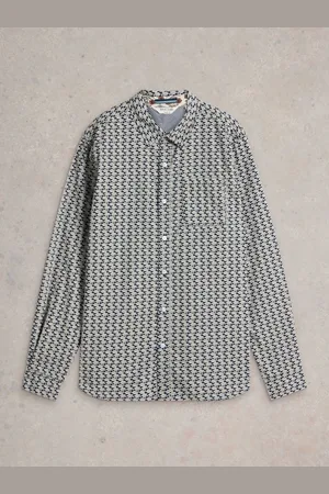 White Stuff Fish Printed Shirt XXL