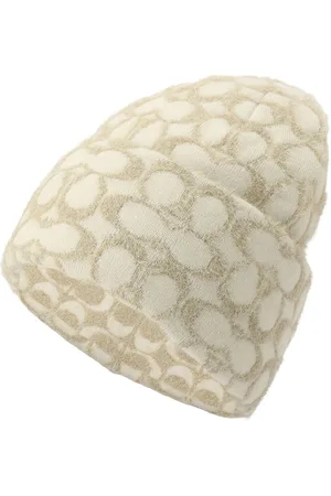 Coach White Signature C Metallic Beanie One