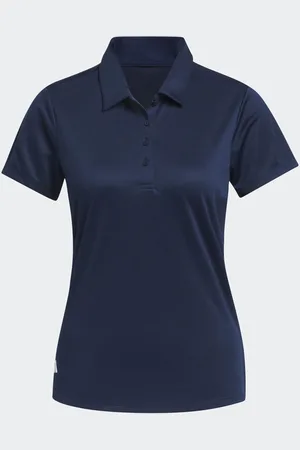 adidas Womens Solid Short Sleeve Polo Shirt S