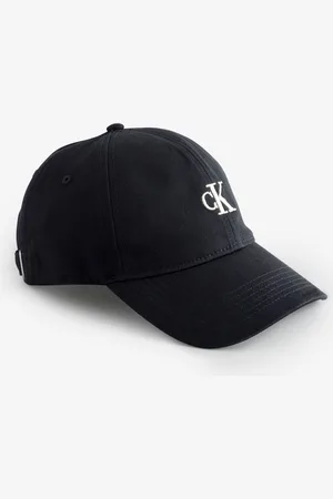 Calvin Klein Black Embroidered Monogram 100% Cotton Cap One