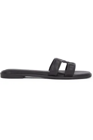 Tommy Hilfiger Black Logo Strap Mules AU 8 (EU 39)