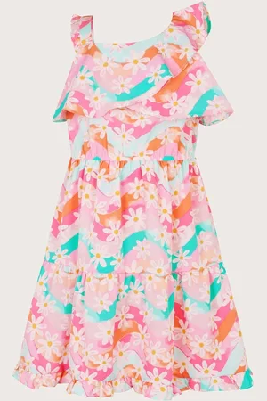 Monsoon Asymmetrical Frilly Floral Print Dress 3