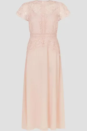 Monsoon Monica Lace Midi Dress AU 18