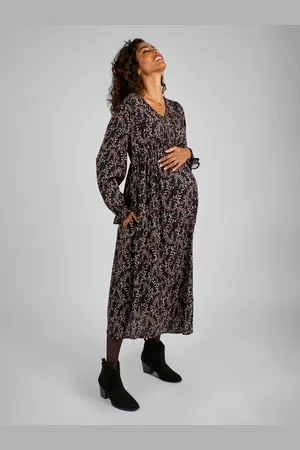 JoJo Maman Bébé V-Neck Maternity Midi Dress L