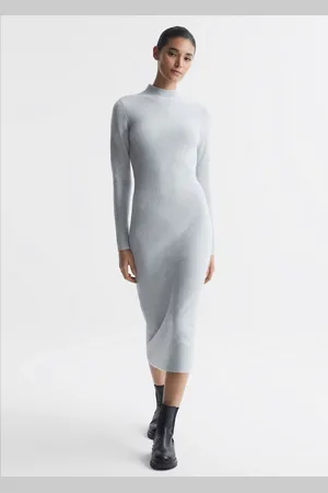 Reiss Mara Knitted Bodycon Midi Dress M