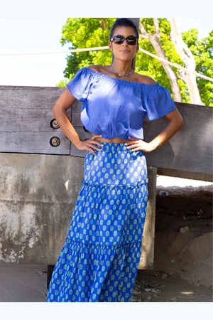 ASPIGA Bea Printed 100% Organic Cotton Skirt small
