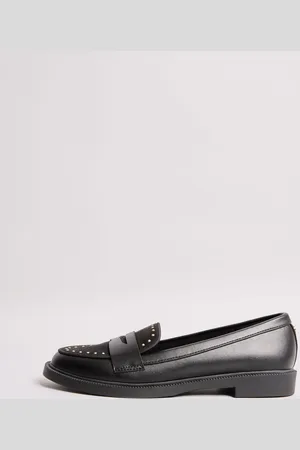 Lipsy London Wide Fit Flat Slim Sole Studded Loafers AU 8 W (EU 39)