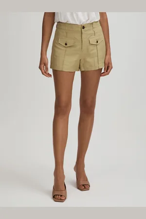 Paige Linen Blend High Rise Suit Shorts AU 6