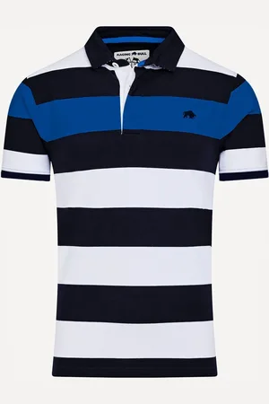 Raging Bull Classic Jersey Contrast Panel Polo Shirt M