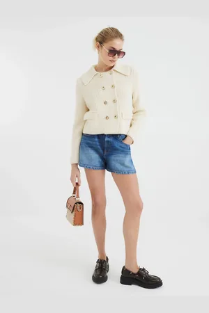 River Island Denim Elasticated A Line 100% Cotton Shorts 12