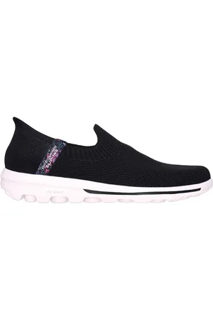 Skechers Black Go Walk Travel Tahiti Sunset Shoes AU 9 (EU 40)