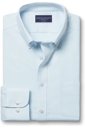 Charles Tyrwhitt Slim Fit Plain Button Down Non Iron Stretch Oxford Shirt S