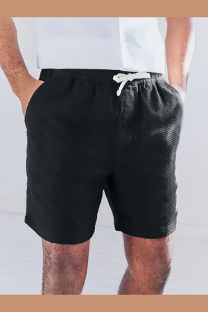 Next 100% Cotton Textured Stripe Drawstring Waist Shorts XL