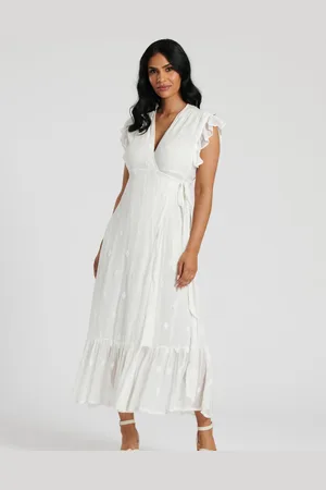 South Beach Sequin Detail Wrap Midi Dress AU 8