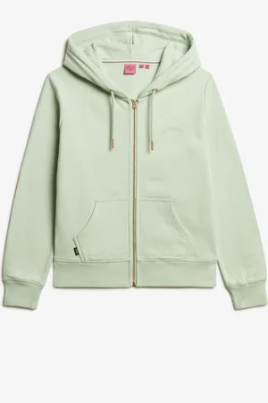 Superdry Green Essential Logo Zip Hoodie AU 14