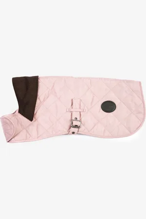 Barbour Pink Diamond Quilted Dog Coat Large