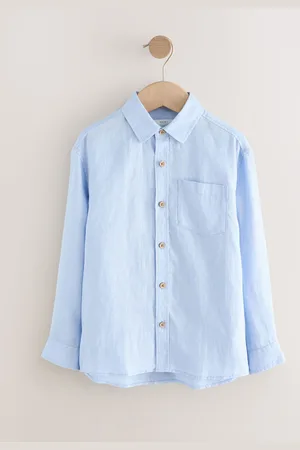 Next Long Sleeve 100% Linen Shirt (3-16yrs) 4 Years (104cm)