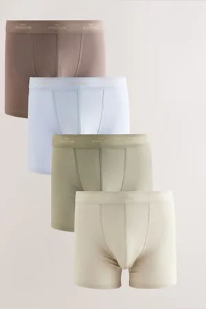 Next Blue/Neutral/Green Signature Cotton Rich Boxers 4 Pack XL