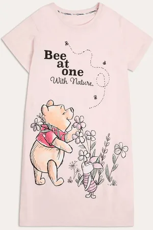 Brand Threads Pink Ladies Disney Winnie The Pooh 100% Cotton Nightie XS