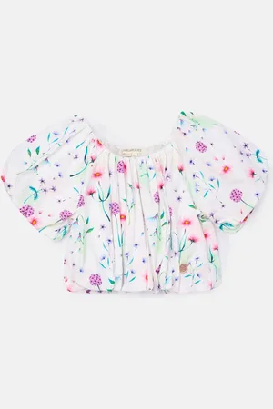 Angel & Rocket White Perla Puff Ball 100% Cotton Blouse 12 Years (152cm)