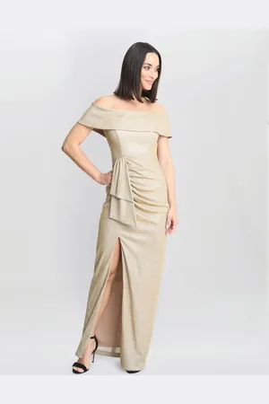 Gina Bacconi Trudy Bardot Wrap Dress AU 14