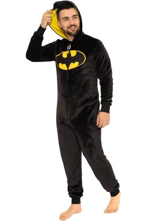 Character Black DC Comics Novelty Batman Fleece All In One Pyjama M