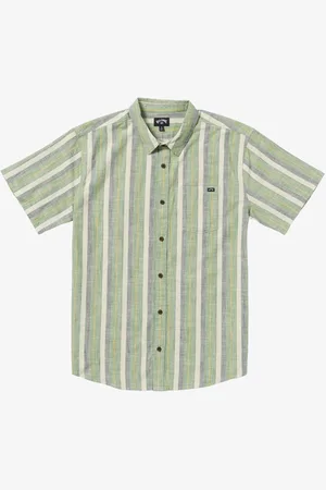 Billabong 100% Cotton All Day Stripe Short Sleeve Shirt XXL