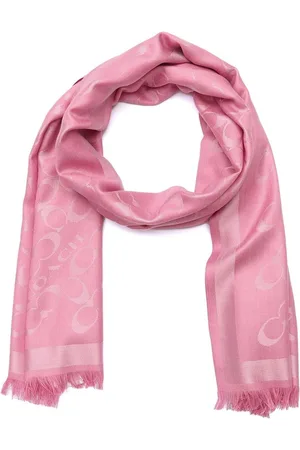 Coach Pink Bias Signature C Oblong Scarf One