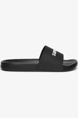Superdry Black Logo Pool Sliders US 9 (UK 8)