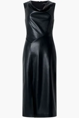 French Connection Elettra PU Cowl Sleeveless Dress AU 10