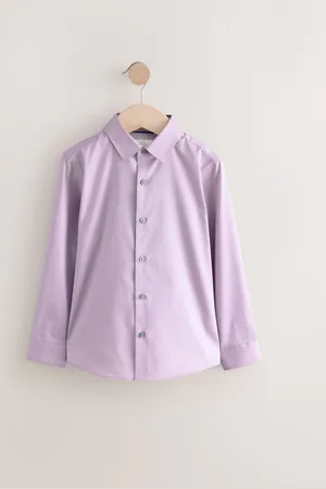 Next Long Sleeve Long Sleeves Smart Trimmed Shirt (3-16yrs) 9 Years (134cm)