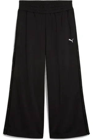 PUMA Black Womens Wardrobe Low Rise Popper Trousers XL