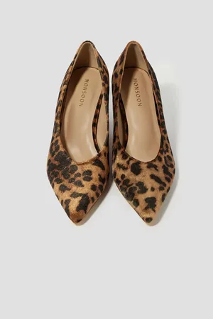 Monsoon Lea Leopard Print Court Shoes AU 6 (EU 37)