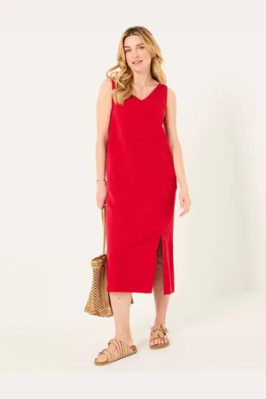 Fat Face FatFace Corey Linen Midi Dress 8short