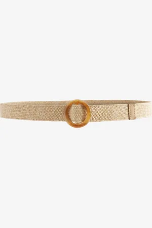 Next Natural Skinny Raffia Belt M