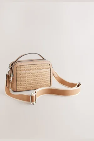 Next Tan Brown Raffia Camera Bag One