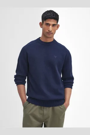 Barbour Blue Grangetown Crew Jumper L