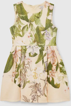 Reiss Trinny 9-13 yrs Floral Scuba Sleeveless Dress 10